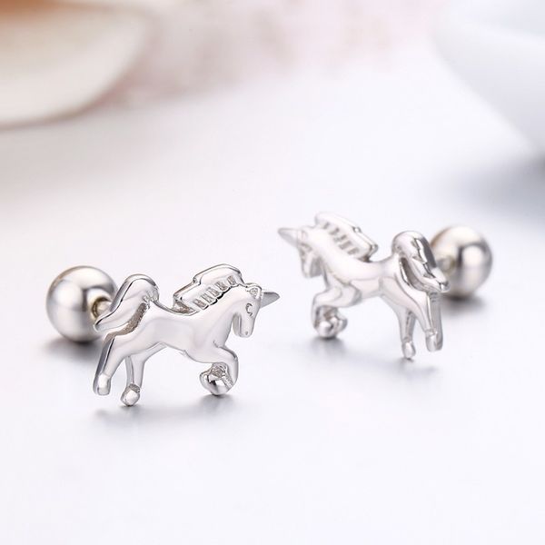 cute 925 sterling silver small unicornio horse screw stud earrings for women girls kids baby piercing jewelry orecchini aros, Golden
cute 925 sterling silver small unicornio horse screw stud earrings for women girls kids baby piercing jewelry orecchini aros, Golden