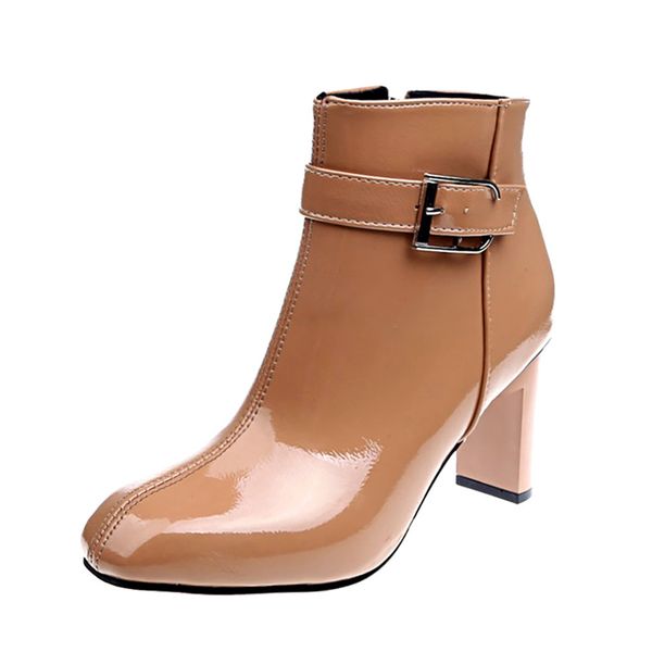 sagace women's versatile warm belt buckle ankle boots side zipper high heel booties pointed thick with velvet leather boots 2019, Black
sagace women's versatile warm belt buckle ankle boots side zipper high heel booties pointed thick with velvet leather boots 2019, Black