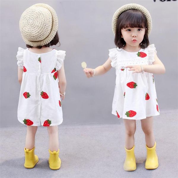 cute baby girls summer white strawberry flower printed dress infant cartoon lutos leaf sleeveless princess dress, Red;yellow
cute baby girls summer white strawberry flower printed dress infant cartoon lutos leaf sleeveless princess dress, Red;yellow