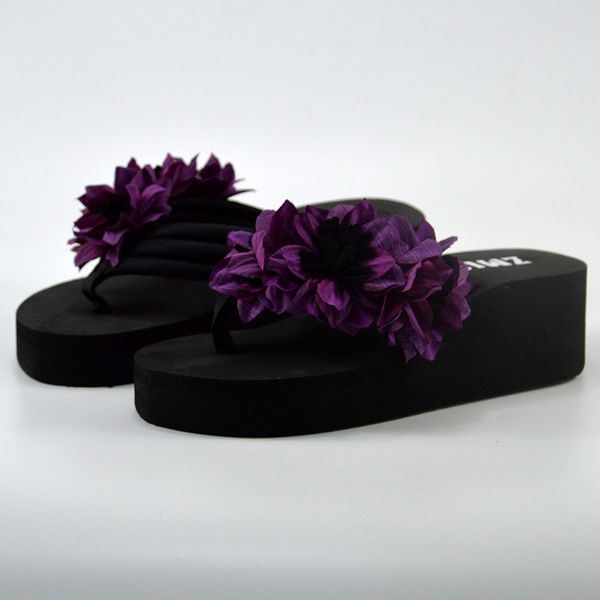 summer women muffin wedge heels bottom slippers sandals home bathroom beach flip flops shoes butterfly floral thick bottom shoe, Black
summer women muffin wedge heels bottom slippers sandals home bathroom beach flip flops shoes butterfly floral thick bottom shoe, Black