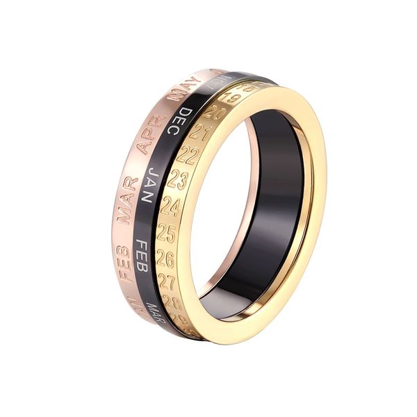 beautiful exquisite three color month and month and dates can be rotated ring titanium steel woman love ring gift, Golden;silver
beautiful exquisite three color month and month and dates can be rotated ring titanium steel woman love ring gift, Golden;silver