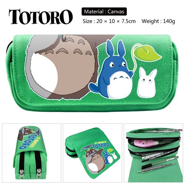 my neighbor totoro cosplay student school stationery bag canvas pen pencil case cosmetic makeup bag gift