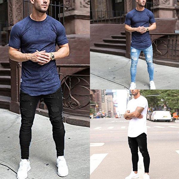 oeak mens solid color jeans 2019 new fashion slim pencil pants casual hole ripped design streetwear, Blue
oeak mens solid color jeans 2019 new fashion slim pencil pants casual hole ripped design streetwear, Blue