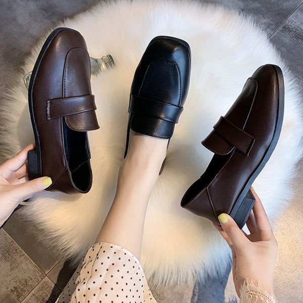 square toe flat black shoes for women shallow mouth 2019 fashion women's casual female sneakers flats autumn all-match british
square toe flat black shoes for women shallow mouth 2019 fashion women's casual female sneakers flats autumn all-match british
