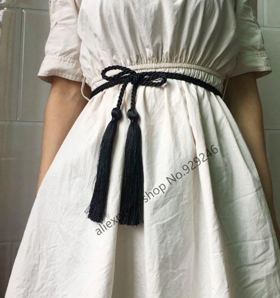 1pc/lot 185cm black cord tassel belt rope thin fringe belt fashion coat waistband clothing decorative cord home textile rope, Black;white
1pc/lot 185cm black cord tassel belt rope thin fringe belt fashion coat waistband clothing decorative cord home textile rope, Black;white