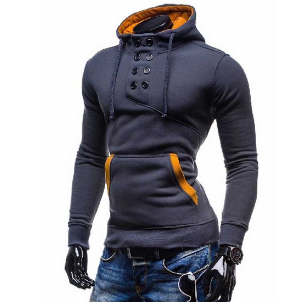 fashion men double-breasted hoodie solid color classic hooded sweatshirt cotton long sleeve autumn and winter pullover, Black
fashion men double-breasted hoodie solid color classic hooded sweatshirt cotton long sleeve autumn and winter pullover, Black