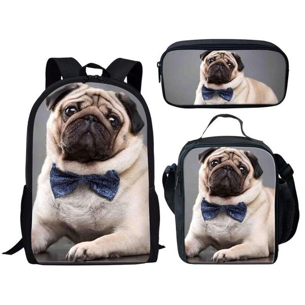 satchel school bag cute pug dog 3d print book bags for teenage boys girls fashion bookbag 3 pcs/set kids school backpack mochila
satchel school bag cute pug dog 3d print book bags for teenage boys girls fashion bookbag 3 pcs/set kids school backpack mochila