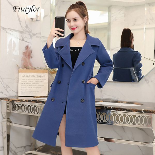 fitaylor woolen trench coat women winter thick plus size 4xl double breasted female casual overcoat warm woolen long outerwear, Black
fitaylor woolen trench coat women winter thick plus size 4xl double breasted female casual overcoat warm woolen long outerwear, Black