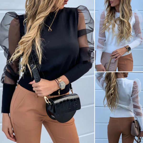 chic casual ribbed knitted sweater women perspective mesh puff sleeve pullovers female sweater autumn winter ladies jumpers, White;black
chic casual ribbed knitted sweater women perspective mesh puff sleeve pullovers female sweater autumn winter ladies jumpers, White;black
