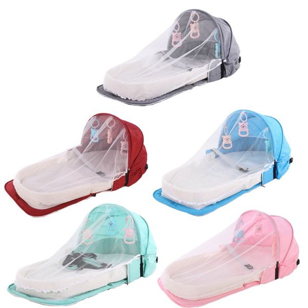 baby bed travel sun protection mosquito net foldable infant sleeping basket