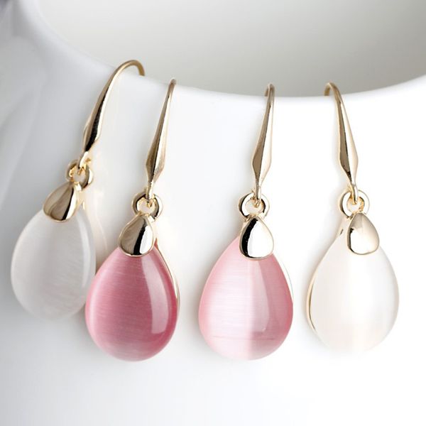 new fashion wihite pink moonstone earring drop design earrings for women simple style korean jewelry 2020, Silver
new fashion wihite pink moonstone earring drop design earrings for women simple style korean jewelry 2020, Silver