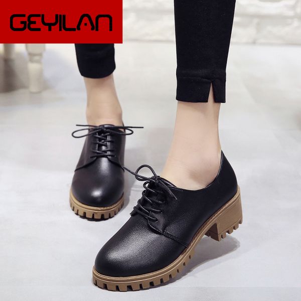 new autumn fashion women shoes female oxfords pu leather lace up plus size casual shoes woman high heels platform ladies, Black
new autumn fashion women shoes female oxfords pu leather lace up plus size casual shoes woman high heels platform ladies, Black