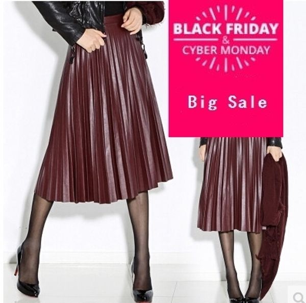 spring autumn new arrival fashion pu pleated skirts long maxi leather skirt female vintage black skirt a1700, Black;gray
spring autumn new arrival fashion pu pleated skirts long maxi leather skirt female vintage black skirt a1700, Black;gray