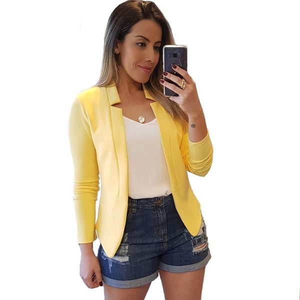 new autumn and winter explosion models solid color casual professional small blazer jacket women, Black;brown
new autumn and winter explosion models solid color casual professional small blazer jacket women, Black;brown