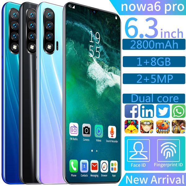 the new nowa6pro cross-border mobile phone 6.3-inch large-screen quad-core smart android phone factory direct sales support oem
the new nowa6pro cross-border mobile phone 6.3-inch large-screen quad-core smart android phone factory direct sales support oem
