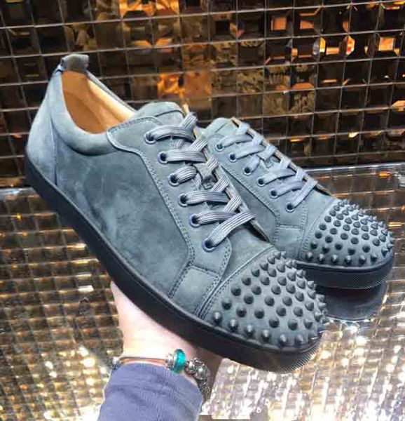 2018 famous paris man shoes spiked genuine leather sneakers red bottom junior flats men shoes vieira flat luxury lowcut, Black
2018 famous paris man shoes spiked genuine leather sneakers red bottom junior flats men shoes vieira flat luxury lowcut, Black