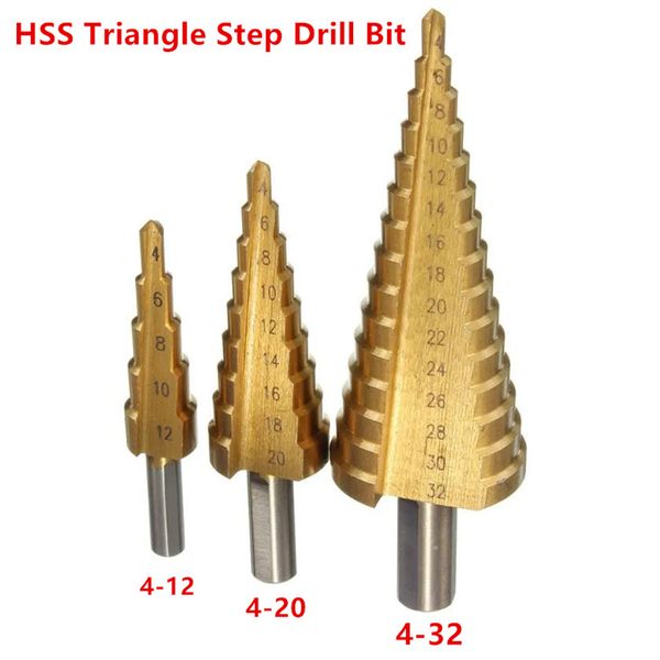 4-12/4-20/4-32 cone triangle shank hss titanium coated metric pagoda shape step drill bit metal steel hole cutter
4-12/4-20/4-32 cone triangle shank hss titanium coated metric pagoda shape step drill bit metal steel hole cutter
