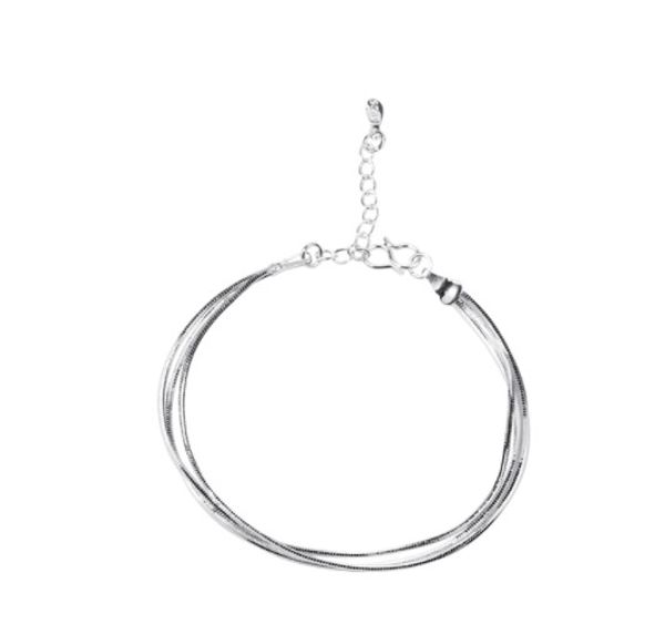 sterling silver three layer snake bone chain bracelet 2 pcs simple new fashion in stock wholesale, Golden;silver 
sterling silver three layer snake bone chain bracelet 2 pcs simple new fashion in stock wholesale, Golden;silver