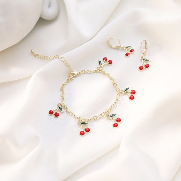 2020 new cute gold color cherry chain bracelet for women simple sweet female fashion bracelet jewelry accessories girl gift, Black
2020 new cute gold color cherry chain bracelet for women simple sweet female fashion bracelet jewelry accessories girl gift, Black