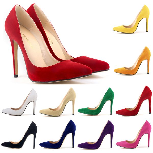 12 colors women's concise flock shallow office shoes 2019 new autumn pointed toe women pumps fashion super high heels shoes, Black
12 colors women's concise flock shallow office shoes 2019 new autumn pointed toe women pumps fashion super high heels shoes, Black