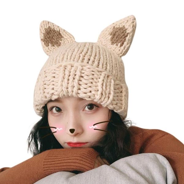 new fashion women warm cat cap shape winter plus solid slouchy knit hat cute ear wool hat 11.26, Blue;gray
new fashion women warm cat cap shape winter plus solid slouchy knit hat cute ear wool hat 11.26, Blue;gray