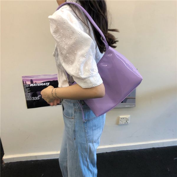 patent leather armpit bags bright handbags women purple lilac bag totes baguette bag simple shoulder
patent leather armpit bags bright handbags women purple lilac bag totes baguette bag simple shoulder