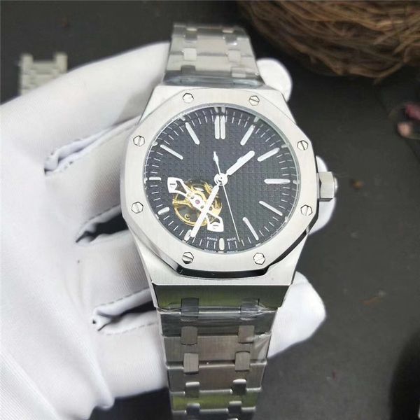 mens luxury watch royal oak offshore solid stainless steel men designer luxury watches automatic movement hollow dial wristwatch, Slivery;brown
mens luxury watch royal oak offshore solid stainless steel men designer luxury watches automatic movement hollow dial wristwatch, Slivery;brown