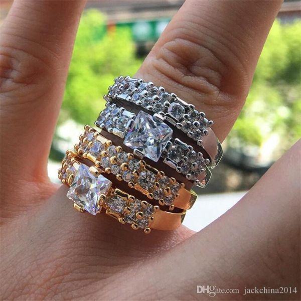 size 6-10 luxury jewelry 925 sterling silver princess cut gold color white z cz diamond eternity women wedding couple ring set gift, Slivery;golden
size 6-10 luxury jewelry 925 sterling silver princess cut gold color white z cz diamond eternity women wedding couple ring set gift, Slivery;golden