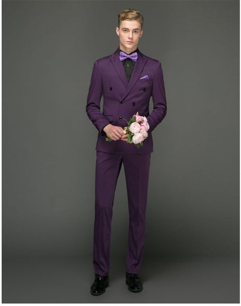 2018 (jacket+pants) fashion male quality slim high-grade business blazer men groom dress suit two pieces purple men suit, White;black
2018 (jacket+pants) fashion male quality slim high-grade business blazer men groom dress suit two pieces purple men suit, White;black