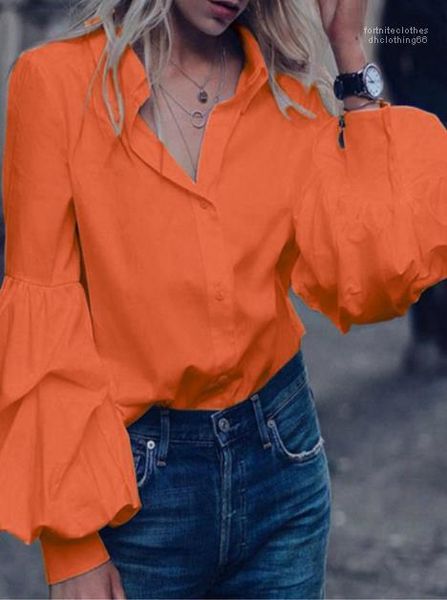sleeve ladies casual shirts womens designer blouses solid color lapel neck womens lantern sleeve shirts long, White
sleeve ladies casual shirts womens designer blouses solid color lapel neck womens lantern sleeve shirts long, White