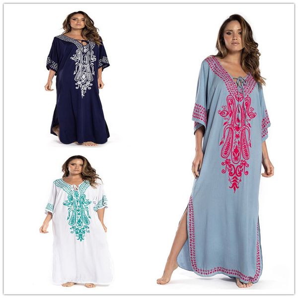 beach dress tunic pareo women coverup swimwear may female cotton embroidered skirt shirt for europeans americans animal, Blue;gray
beach dress tunic pareo women coverup swimwear may female cotton embroidered skirt shirt for europeans americans animal, Blue;gray