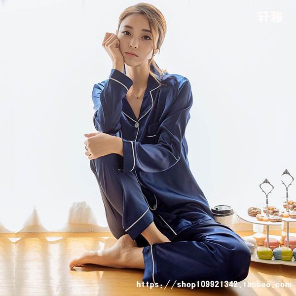 2 piece autumn women sleepwear faux silk satin pajamas set long sleeve pajamas suit female pijamas women sleep, Black;red
2 piece autumn women sleepwear faux silk satin pajamas set long sleeve pajamas suit female pijamas women sleep, Black;red