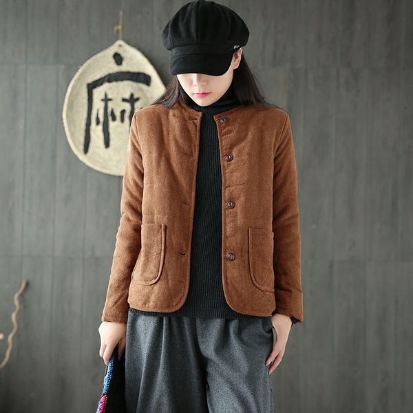 women parkas winter loose thicker warm casual jackets o-neck button pocket ladies 2019 new parkas coat retro, Black
women parkas winter loose thicker warm casual jackets o-neck button pocket ladies 2019 new parkas coat retro, Black
