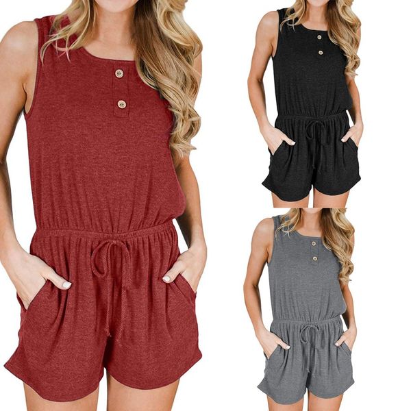 summer boho fashion woman bodysuit casual solid sleeveless o-neck button strappy leisure short rompers jumpsuit with belt #5, Black;white
summer boho fashion woman bodysuit casual solid sleeveless o-neck button strappy leisure short rompers jumpsuit with belt #5, Black;white