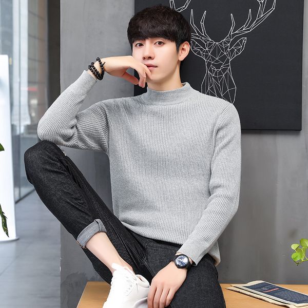 male autumn winter half high collar thick warm cashmere sweater men turtleneck brand mens sweater slim fit pullover men knitwear, White;black
male autumn winter half high collar thick warm cashmere sweater men turtleneck brand mens sweater slim fit pullover men knitwear, White;black