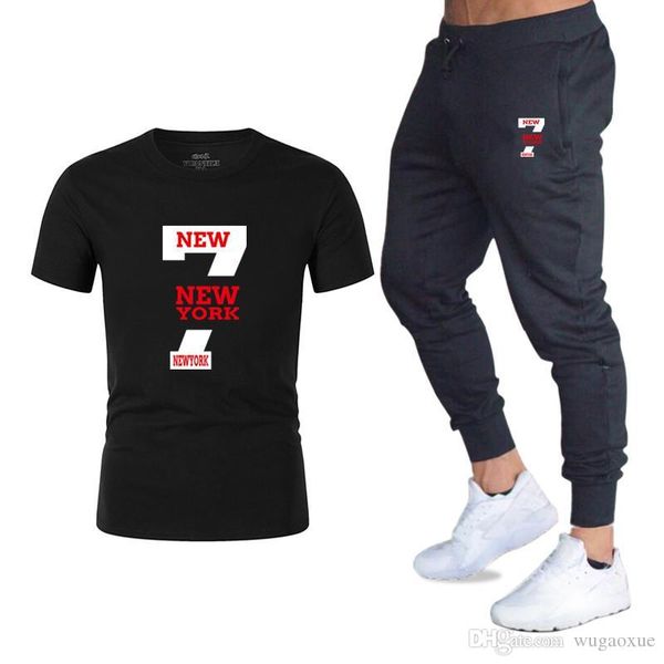 new summer men's sets t shirts+pants two pieces sets cotton print tracksuit male tshirt sportswear fitness jogger trousers men, Gray
new summer men's sets t shirts+pants two pieces sets cotton print tracksuit male tshirt sportswear fitness jogger trousers men, Gray