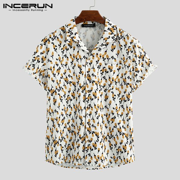 incerun summer men hawaiian shirt floral print holiday 2020 streetwear casual short sleeve camisa fashion lapel men beach shirts, White;black
incerun summer men hawaiian shirt floral print holiday 2020 streetwear casual short sleeve camisa fashion lapel men beach shirts, White;black