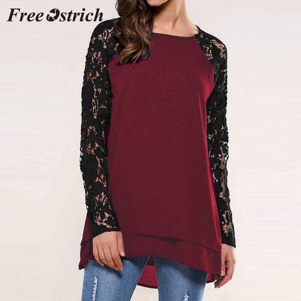 ostrich womens and blouses fashion women o-neck floral lace appliques splicing double shirt casual chiffon blouse, White
ostrich womens and blouses fashion women o-neck floral lace appliques splicing double shirt casual chiffon blouse, White