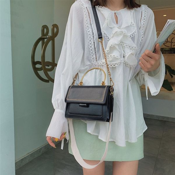2019 new ladies shoulder bag high texture women bag fashion chain small square wild messenger women