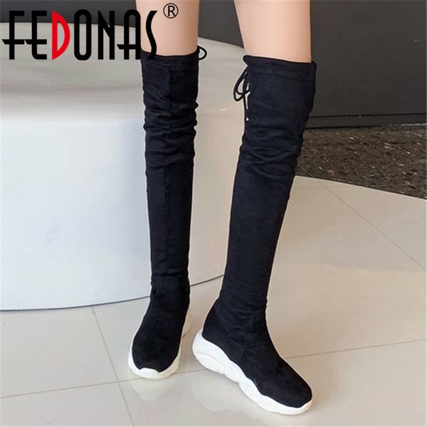 fedonas winter new warm flock women over the knee high boots flats platform casual party shoes woman riding boots big size, Black
fedonas winter new warm flock women over the knee high boots flats platform casual party shoes woman riding boots big size, Black