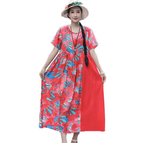 original design fashion summer dress cotton linen print floral vintage prairie chic dress plus size women beach casual, Black;gray
original design fashion summer dress cotton linen print floral vintage prairie chic dress plus size women beach casual, Black;gray