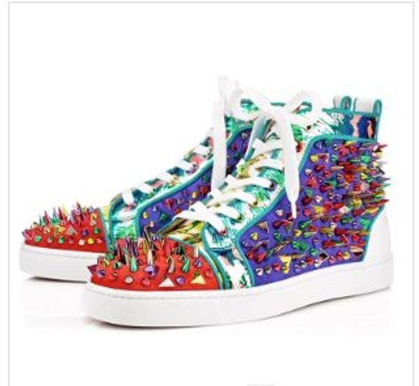 2019designer fashion luxury red bottom studded spikes flats shoes for men women glitter party lovers genuine leather casual rivet sneakers, Black
2019designer fashion luxury red bottom studded spikes flats shoes for men women glitter party lovers genuine leather casual rivet sneakers, Black