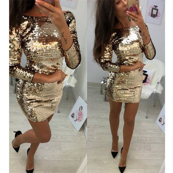 ladies formal evening party sequin club short dresses dresses autumn dresses women golden sequins bodycon dress gold, Black;gray
ladies formal evening party sequin club short dresses dresses autumn dresses women golden sequins bodycon dress gold, Black;gray