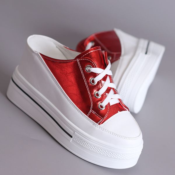 korean shoes casual female sneakers round toe all-match increas height women platform flats low heels slip-on 2020 small, Black
korean shoes casual female sneakers round toe all-match increas height women platform flats low heels slip-on 2020 small, Black