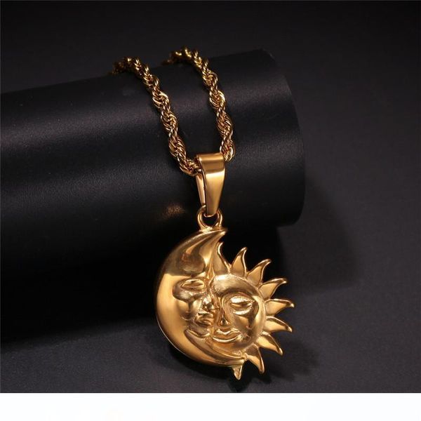 2019 new hip hop sun moon ожерелье из нержавеющей стали 316l кубинский link европейский и американский стиль для mens ожерелье, Silver
2019 new hip hop sun moon ожерелье из нержавеющей стали 316l кубинский link европейский и американский стиль для mens ожерелье, Silver