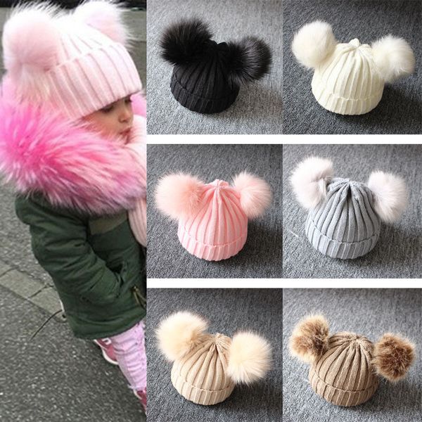 children winter infant newborn kids baby wool knitted hat cap beanie with two double pom pom beanie for cute boys girl 1-3years, Yellow
children winter infant newborn kids baby wool knitted hat cap beanie with two double pom pom beanie for cute boys girl 1-3years, Yellow