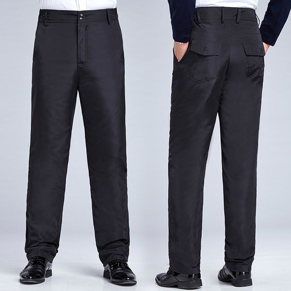 2020 men's winter outer wear warm down wadded trousers pure color thickened warm-keeping pants, Black
2020 men's winter outer wear warm down wadded trousers pure color thickened warm-keeping pants, Black