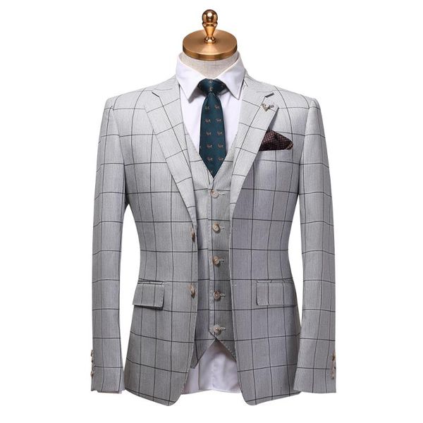 men suit 2020 spring autumn mens suits with pants vest for wedding groom 3 piece 2pcs set thin plaid business man wear plus size, White;black
men suit 2020 spring autumn mens suits with pants vest for wedding groom 3 piece 2pcs set thin plaid business man wear plus size, White;black