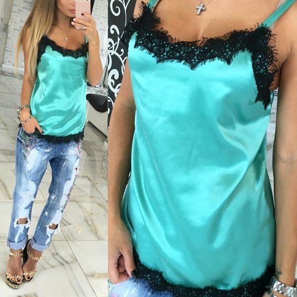 tank woman clothes fashion women camisoles summer casual lace patchwork vest sleeveless t shirt drop shipping, White
tank woman clothes fashion women camisoles summer casual lace patchwork vest sleeveless t shirt drop shipping, White