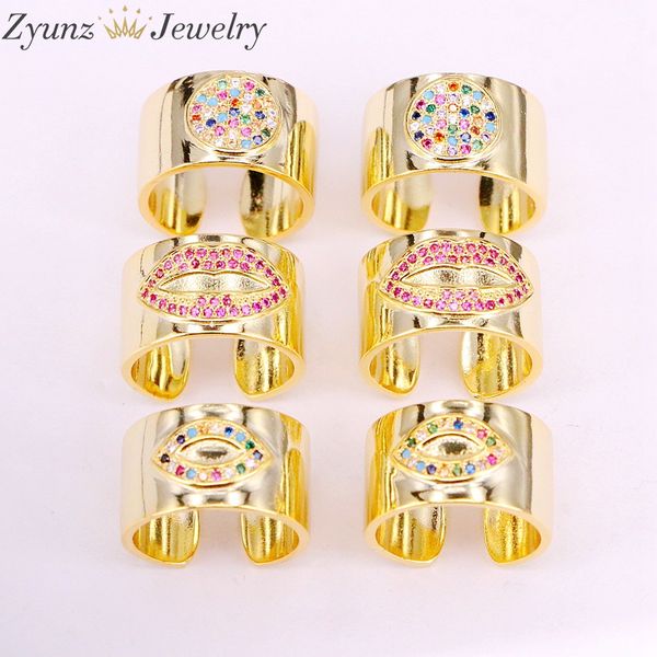 5pcs, lip/eye/round cz ring gold color women fashion band full-finger rings girl wedding elegant ring, Golden;silver
5pcs, lip/eye/round cz ring gold color women fashion band full-finger rings girl wedding elegant ring, Golden;silver